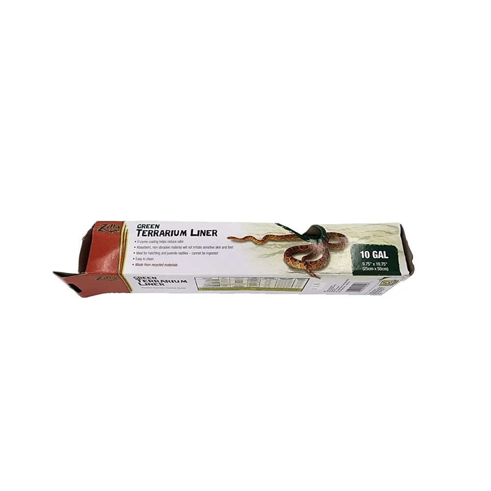 Zilla Reptile Terrarium‎ Bedding Substrate Liner Green 10 Gallon